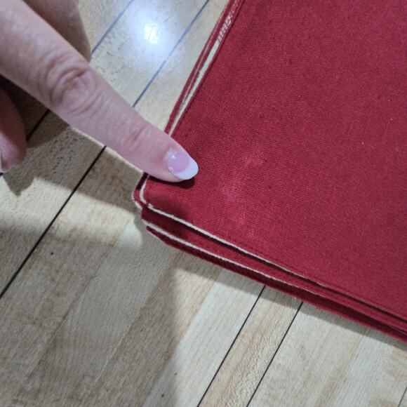 Home Studio Set 8 Woodland Placemats 8"x13" Deer Bear Trees Red Brown Cream - Picture 13 of 13